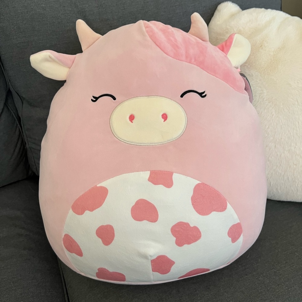 NWT Clay Pink Cow 16” Squishmallow